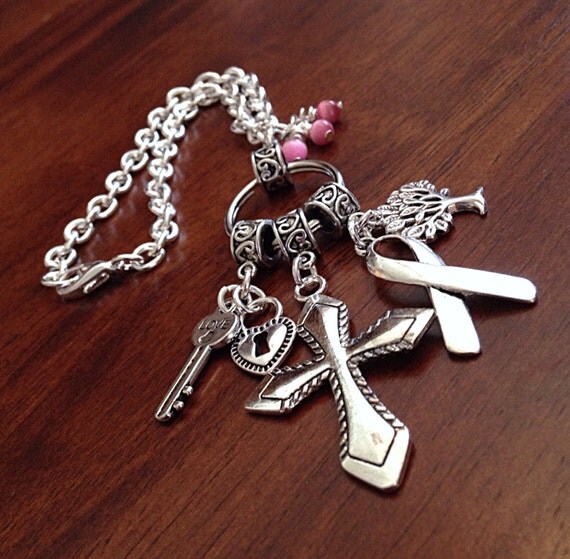 Car Accessories Cancer Awareness Rearview Mirror Charm