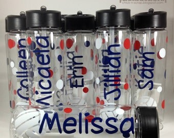Personalized Volleyball Water Bottles~Team Gift~ Custom Design to Match your Team Colors