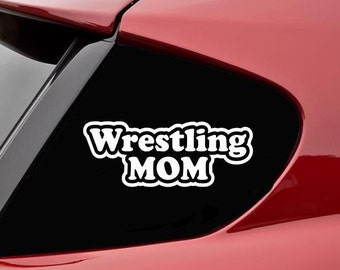 Slap-Art™ design - Wrestling Mom Vinyl Decal Sticker funny joke car truck