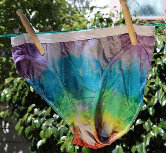 Tie Dye Womens Panties 70s Underwear Trippy Hippie New