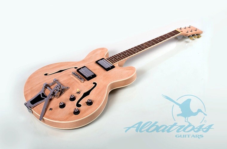 DIY Semi Hollow Body Guitar Kit Set In Neck GK100