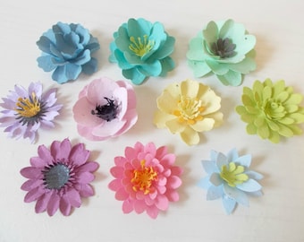 Plantable Paper Flowers Sample Pack - Mix of 10 Flowers - Unique Hostess Gift - Eco Friendly Wedding Favors - Plant and Grow!