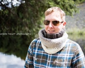 Chunky Knit Ombré wool cowl, 100% Canadian merino wool cowl!Adult size chunky knit cowl