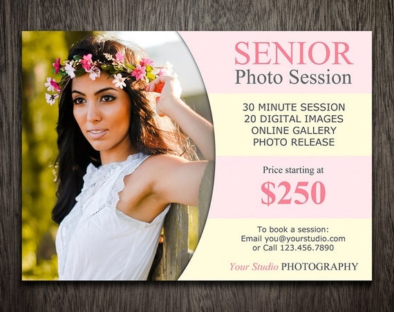 Items Similar To Senior Mini Sessions Photography Marketing Template Photoshop Template For Senior Magazine Templates For Photographers