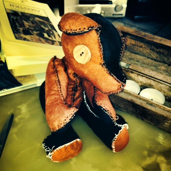 hand stitched teddy bear