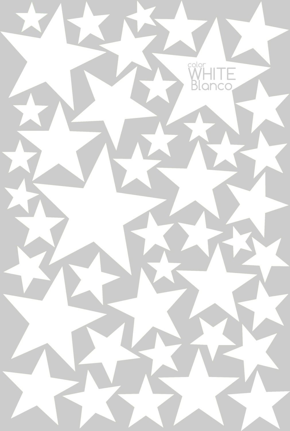 White little stars Wall Decal Vinyl StickerLittle white