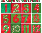 80% OFF Christmas Patch Numbers for clipart and card design, vector graphics, digital clipart, instant download AMB-353 Il_170x135