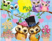 80% OFF Owl love clipart, Owl clipart, commercial use, vector graphics, digital clip art, digital images - AMB-269 Il_170x135