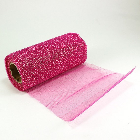Sheer Organza With White Dots Spools 6" (spool of 15 yards) - ** FREE SHIPPING ** Il_570xn