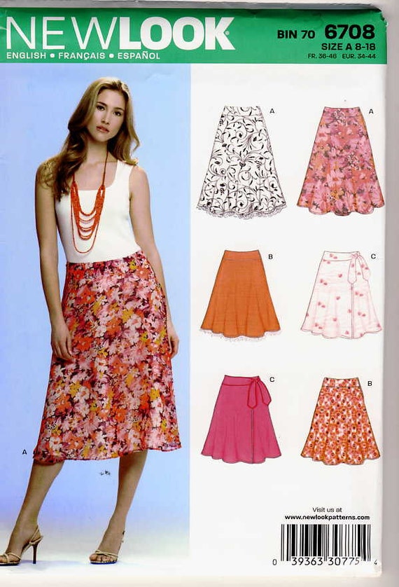 New Look 6708 Misses Flared Skirt 3 Styles by Noahslady4Patterns