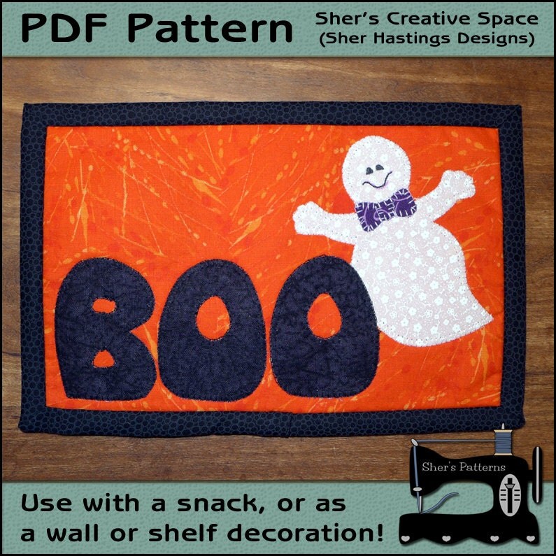 PDF Pattern for Halloween Mug Rug Bundle Vol 2 Mug Rug