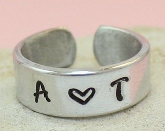 Customized / Personalized Adjustable Ring.. Aluminum ring.. hand stamped ring.. Best Gift.. YOu WiLL LOvE iT