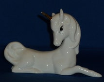 white unicorn figurine