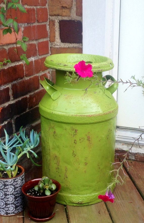 Antique Milk Can//dairy can//vintage metal by JunctionARow ... Antique Milk Candairy canvintage metal by JunctionARow