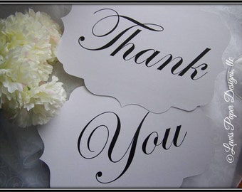 Thank You sign - Thank You Wedding Prop - Thank You Card Sign - Photbooth Sign - Personalized Wedding Sign (Set of 2)