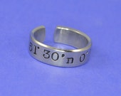 Custom Latitude Longitude Coordinates Ring Il_170x135