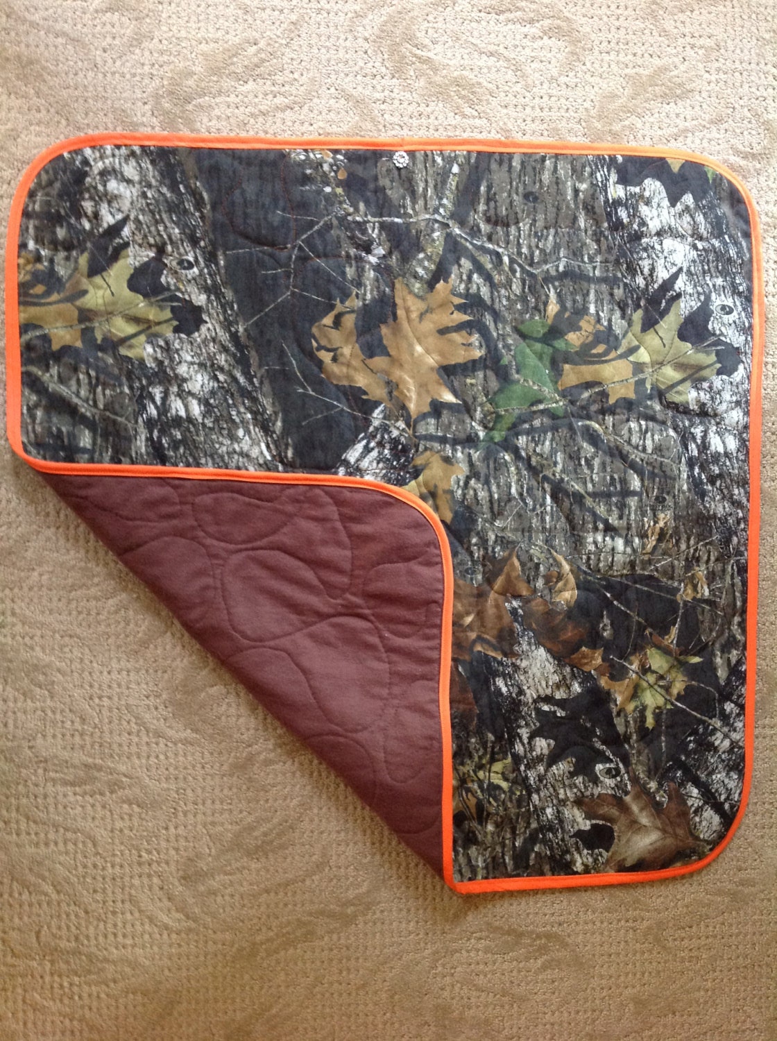 Custom Western Saddle Pad in Mossy Oak BreakUp Camo Print