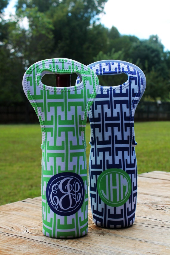 monogram insulated wine bag