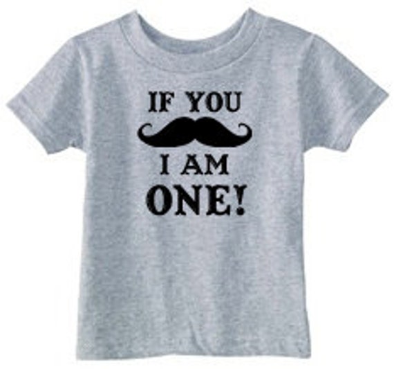 Mustache Birthday T-Shirt - T-Shirt available in 8 colors w/ ANY number!  Great for Birthday parties!