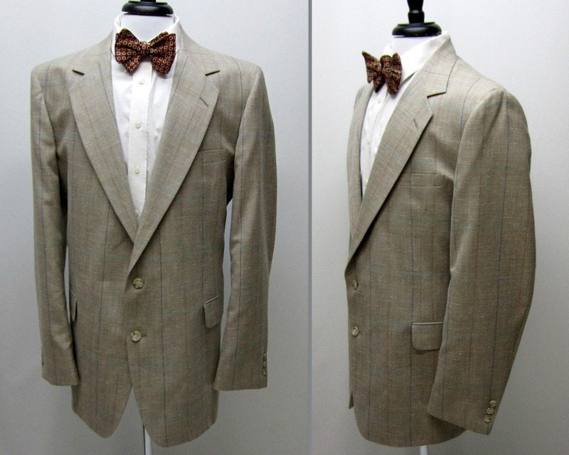 Vintage 80s Mens Sports Coat, 80s Taupe Blazer, Mens 80s Blazer – Haute ...