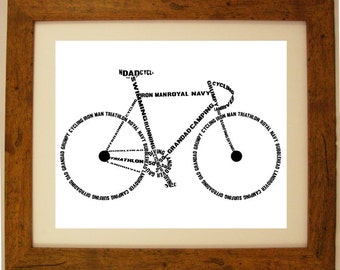 Bicycle typography | Etsy