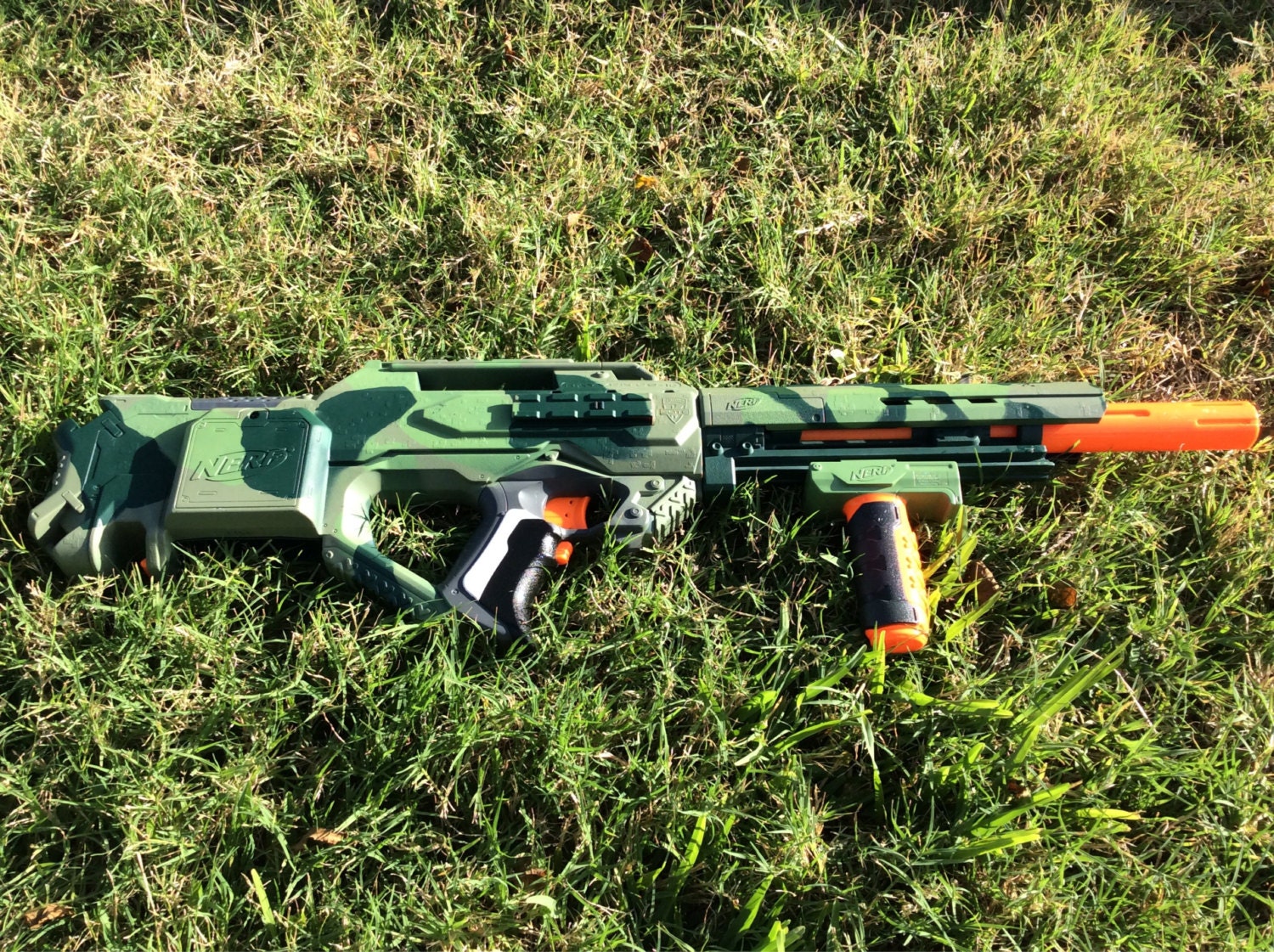 Camo rayven nerf gun by PortlandThriftyChick on Etsy