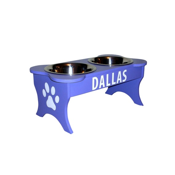 Elevated Dog Bowl Holder Personalized 8 1/2 by ThePlatinumPooch