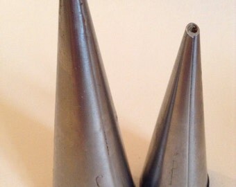 Vintage Swedish Stainless Steel Cone Shaped Salt And Pepper Shakers By Pierre Forssell For Gense