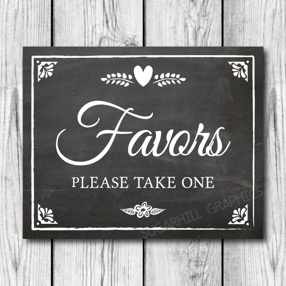 Chalkboard Wedding Sign Printable Wedding Sign Favors Sign