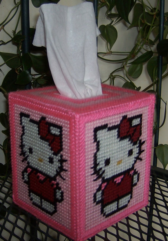 HELLO KITTY Boutique Size Tissue Box Cover by NiftyStitches4U