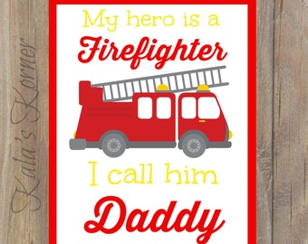 Firefighter Wall Art fireman nursery | etsy Firefighter Wall Art fireman nursery | etsy