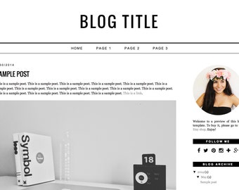 free minimalist blogger templates