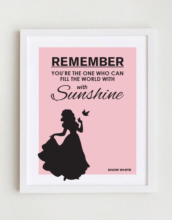 Disney Quote Snow White by GreenSplashDesigns on Etsy