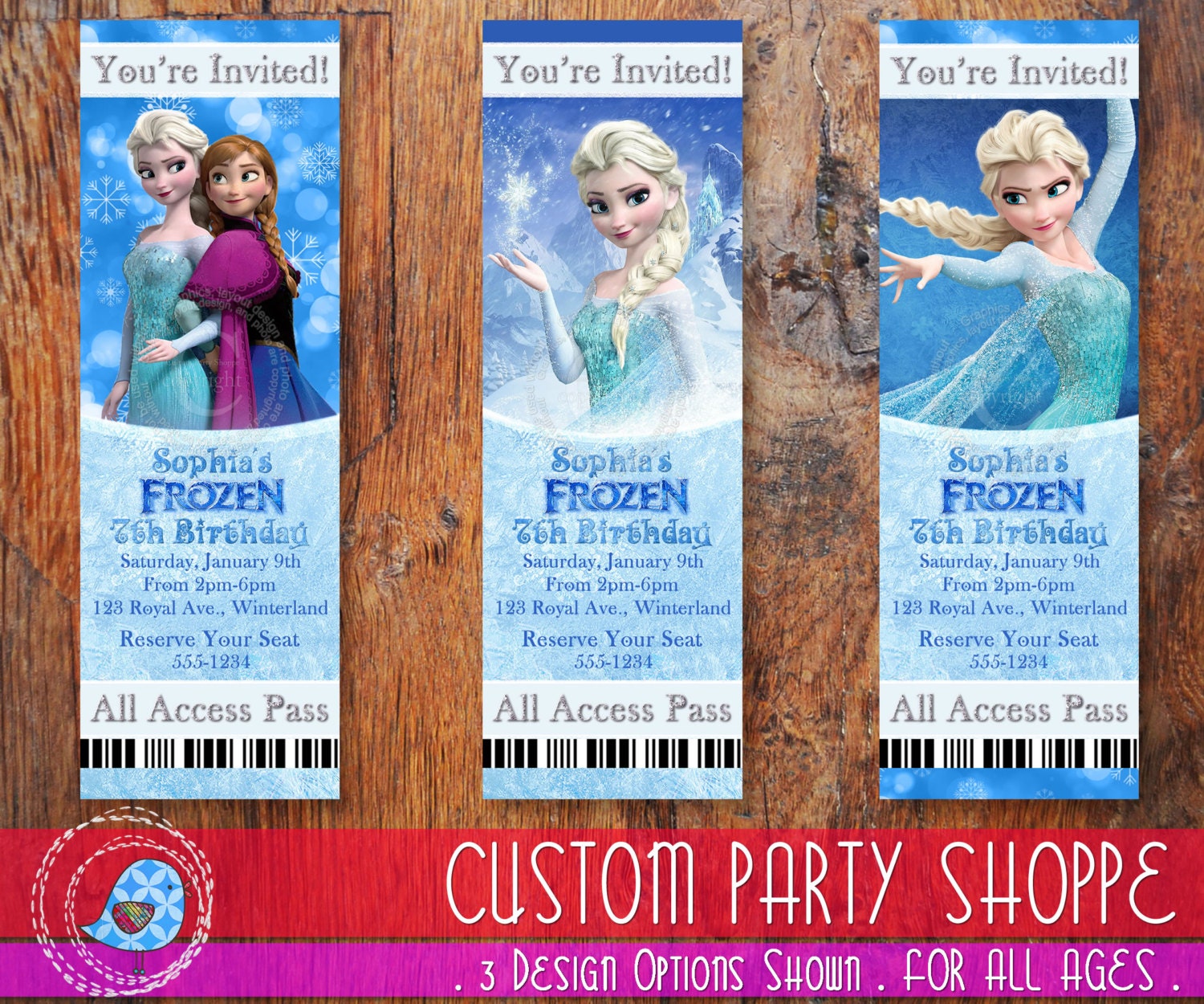 frozen ticket invitation