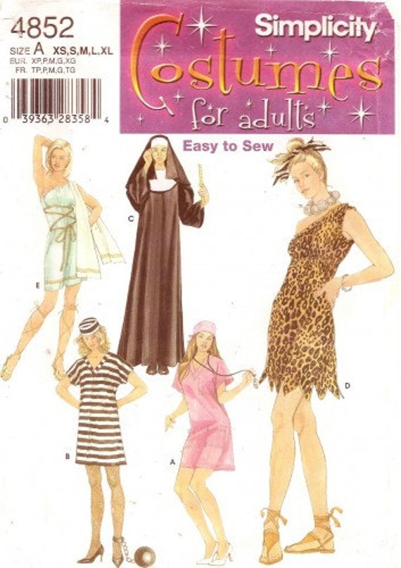 Simplicity 4852 Dress Costumes Nun Prisoner by BellasCreativeHome