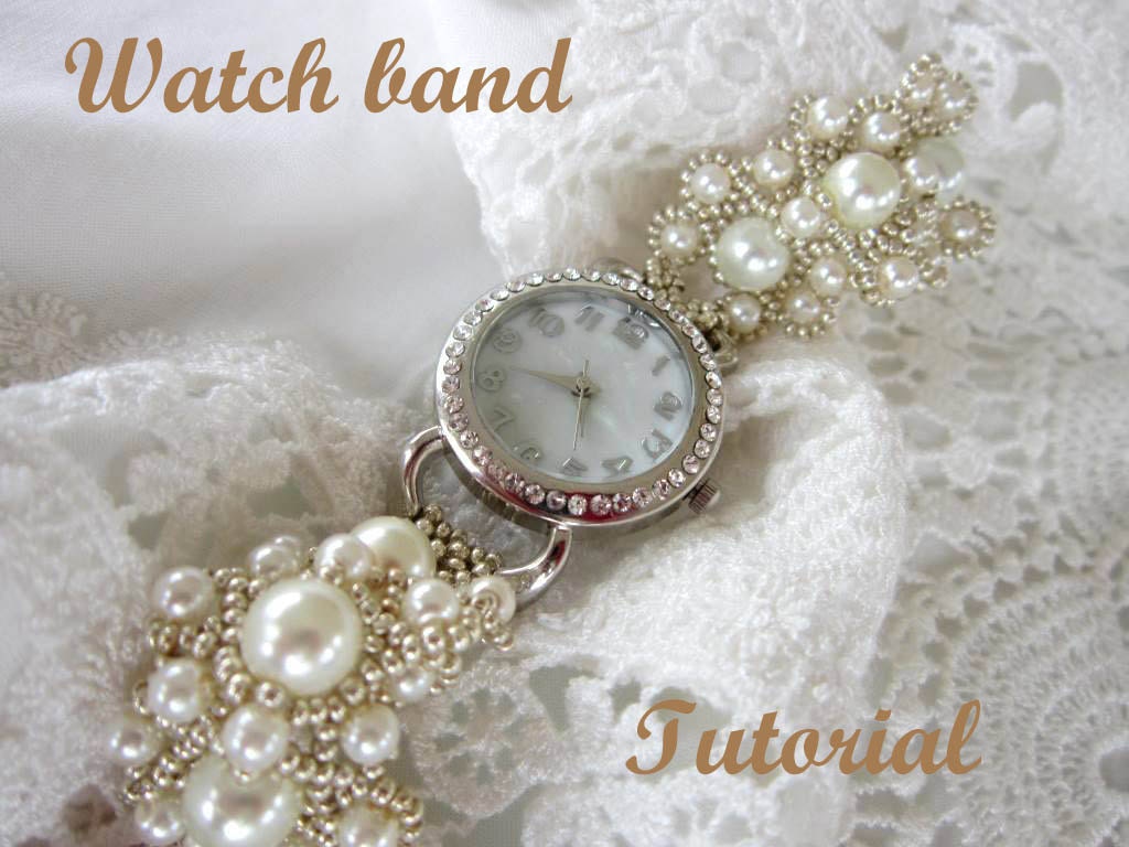 PDF tutorial lace beaded watch band _ russian frosts_ seed