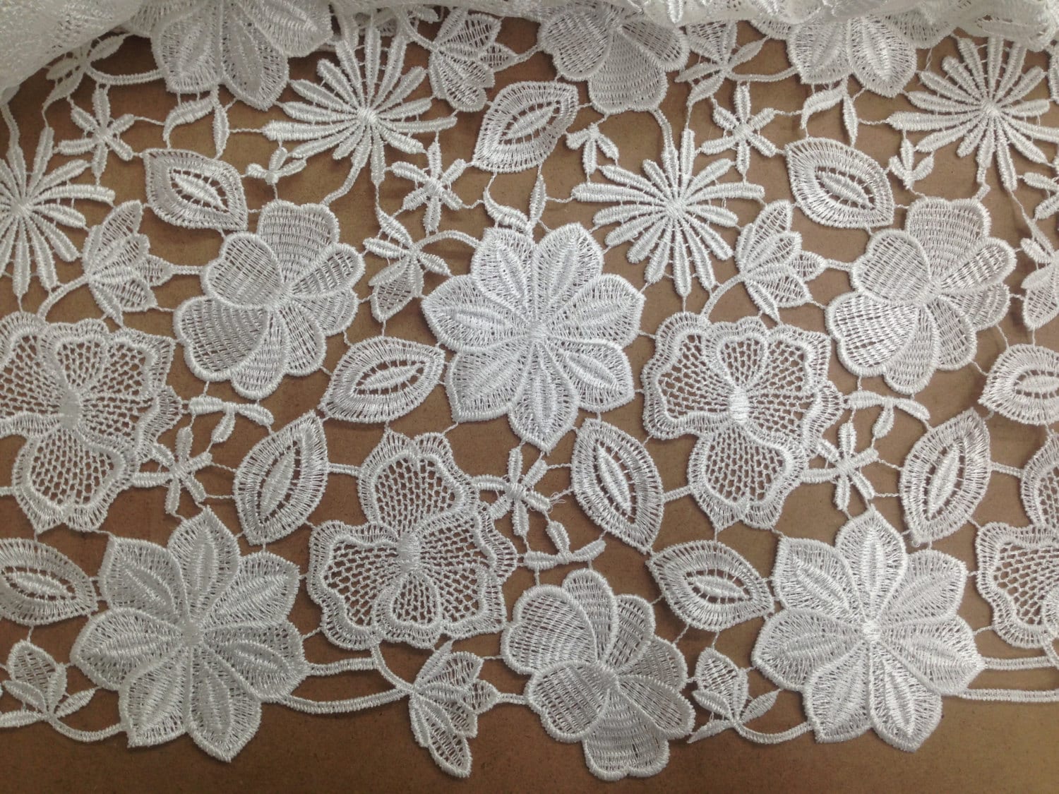 1 YARD Italian guipure embroidered lace 36 inches wide