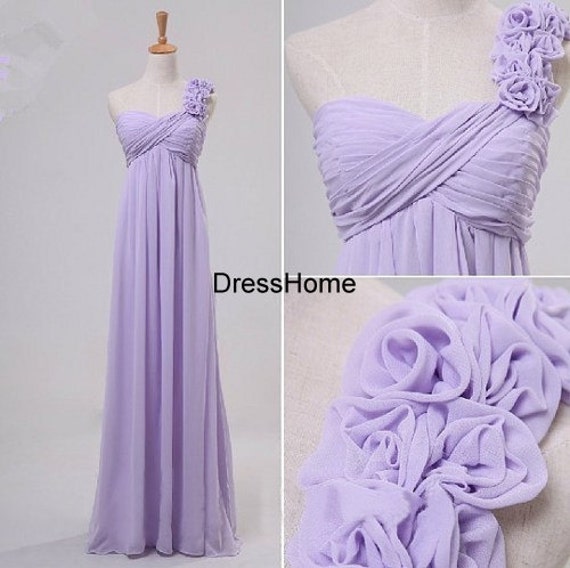 Lilac Bridesmaid Dress - Bridesmaid Dresses / Long Bridesmaid Dress / One-shoulder Bridesmaid Dress / Lilac Prom Dress / Wedding Party Dress