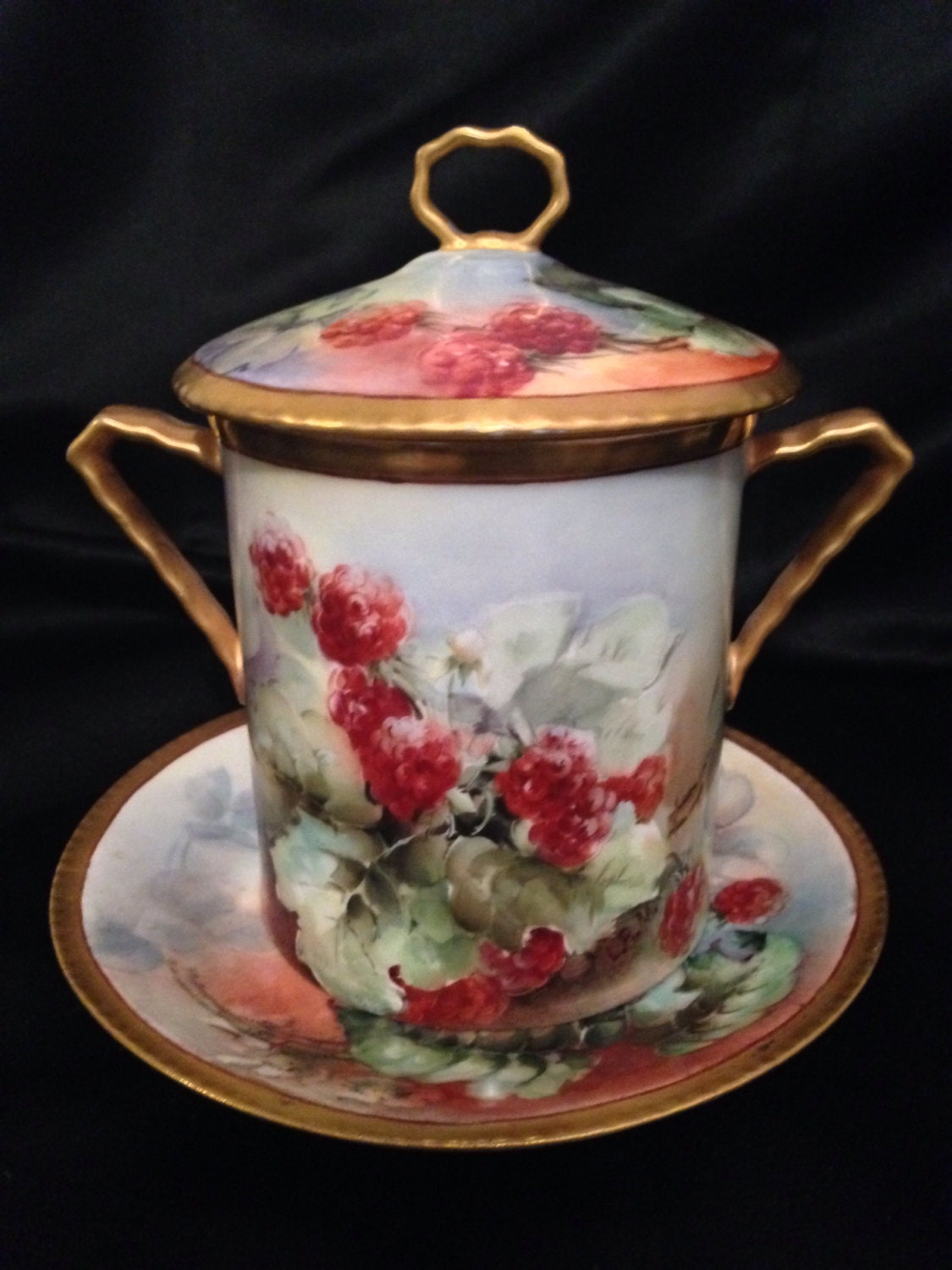 Rare Limoges France Condensed Milk container with by DeeBirdsNest