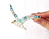 Upcycled Seagull, jewelry Seagull, Coastal Party Gift, Seaside Wedding, Gifts for Her,