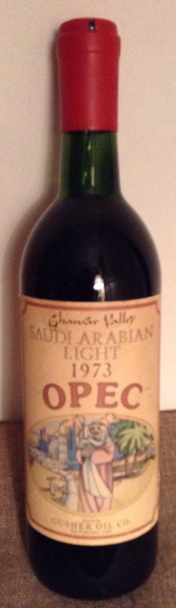 Items similar to Saudi Arabian 1973 Sealed Wine Bottle Ghawar Valley