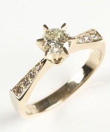 ... 14K Yellow Gold Ring, 0.56 Total Carats SI1-I1 J-L, Women Jewelry
