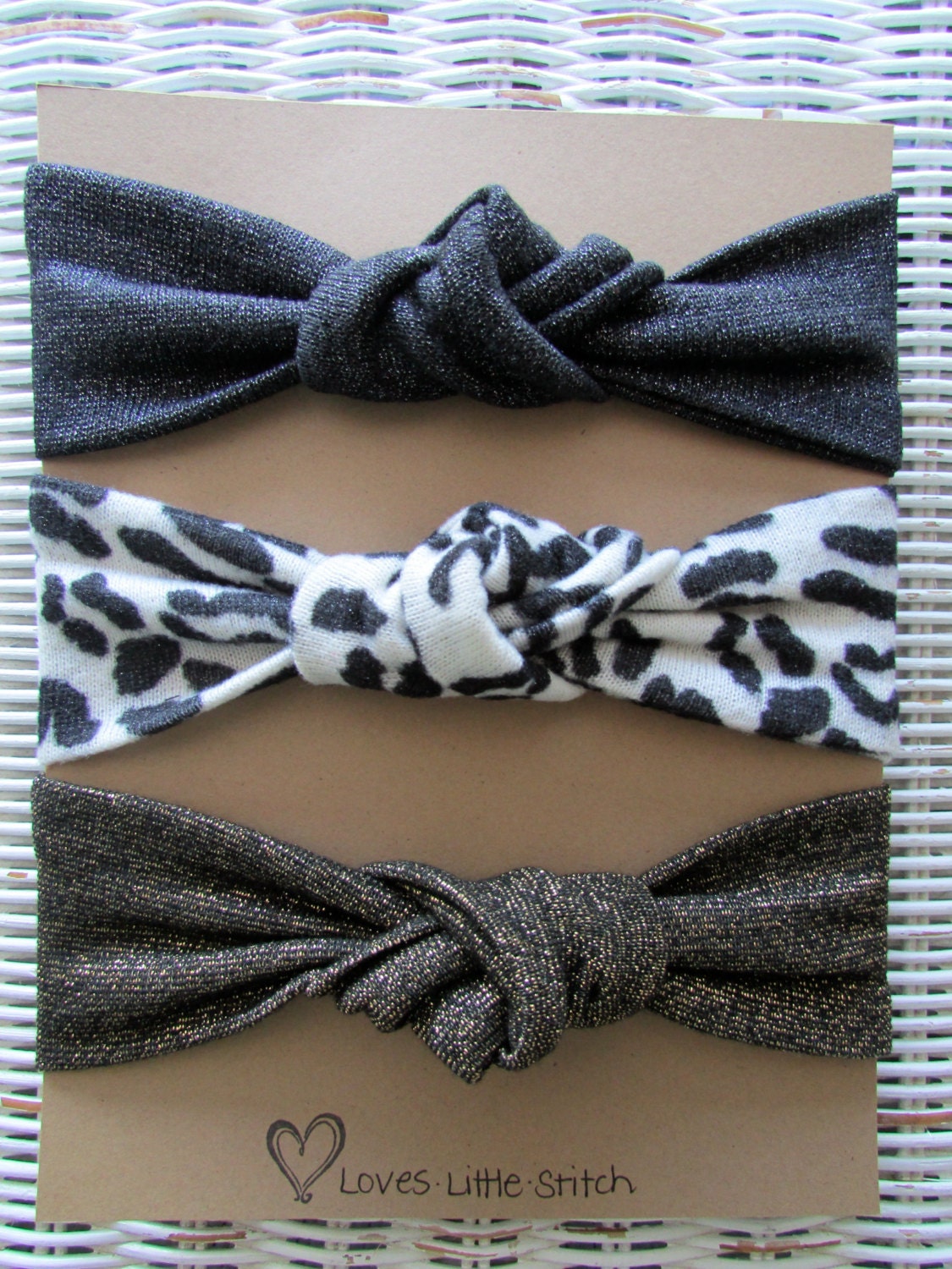 Knot Tie Headbands Set of 3 Headbands Top Knot Headbands