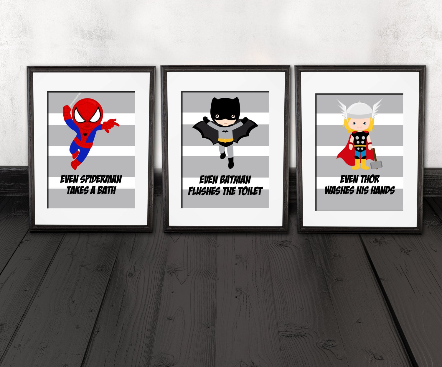 superhero wall art prints super hero bathroom super hero