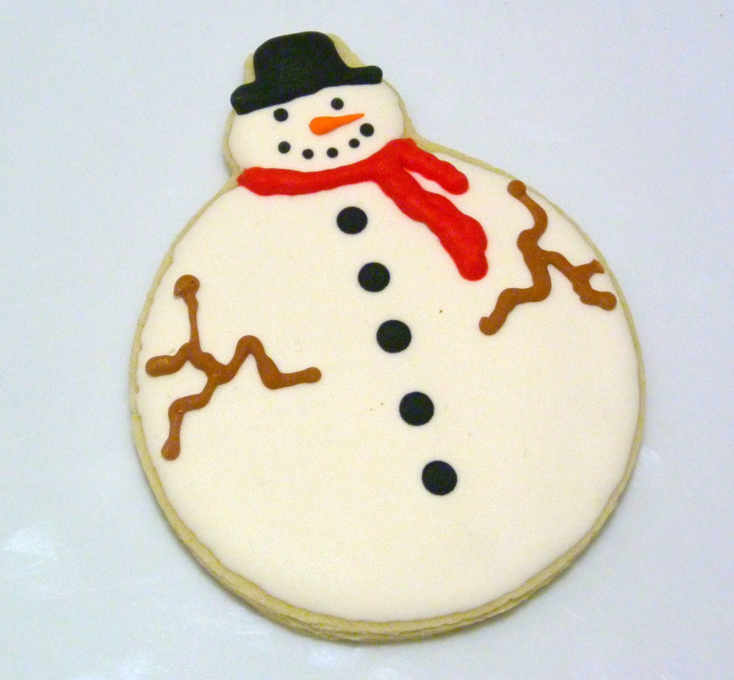 Custom Decorated Gourmet Snowman Sugar Cookie by SweetRoseCookies