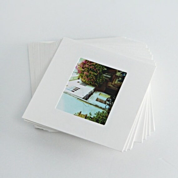 20 Peices of Mini Polaroid Photo Frames White / Kraft