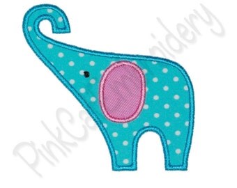 Elephant Applique Design, INSTANT DOWNLOAD 3 sizes - Cute Elephant ...