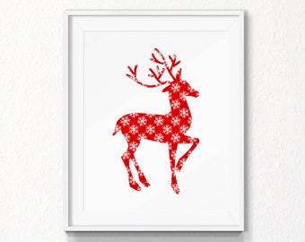 Popular items for printable reindeer on Etsy
