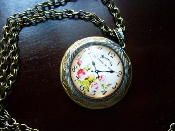 Clock Pendant - Brass