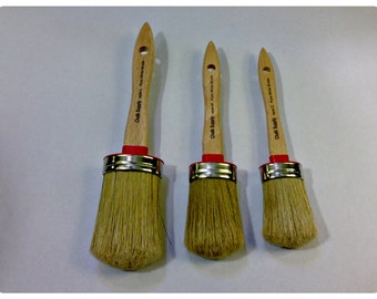 Chalk Supply Paint & Wax Brush- Sm.,Med. or Lg.- White China Bristle